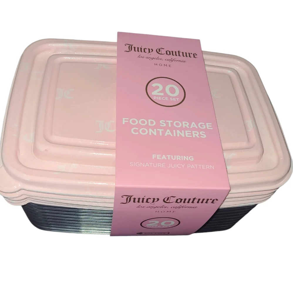 Juicy Couture Pink and Black Food Storage Set